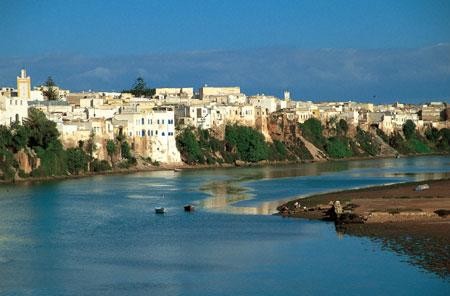 منظر لمدينة ازمور عند المدخل الشمالي على نهر ام الربيع