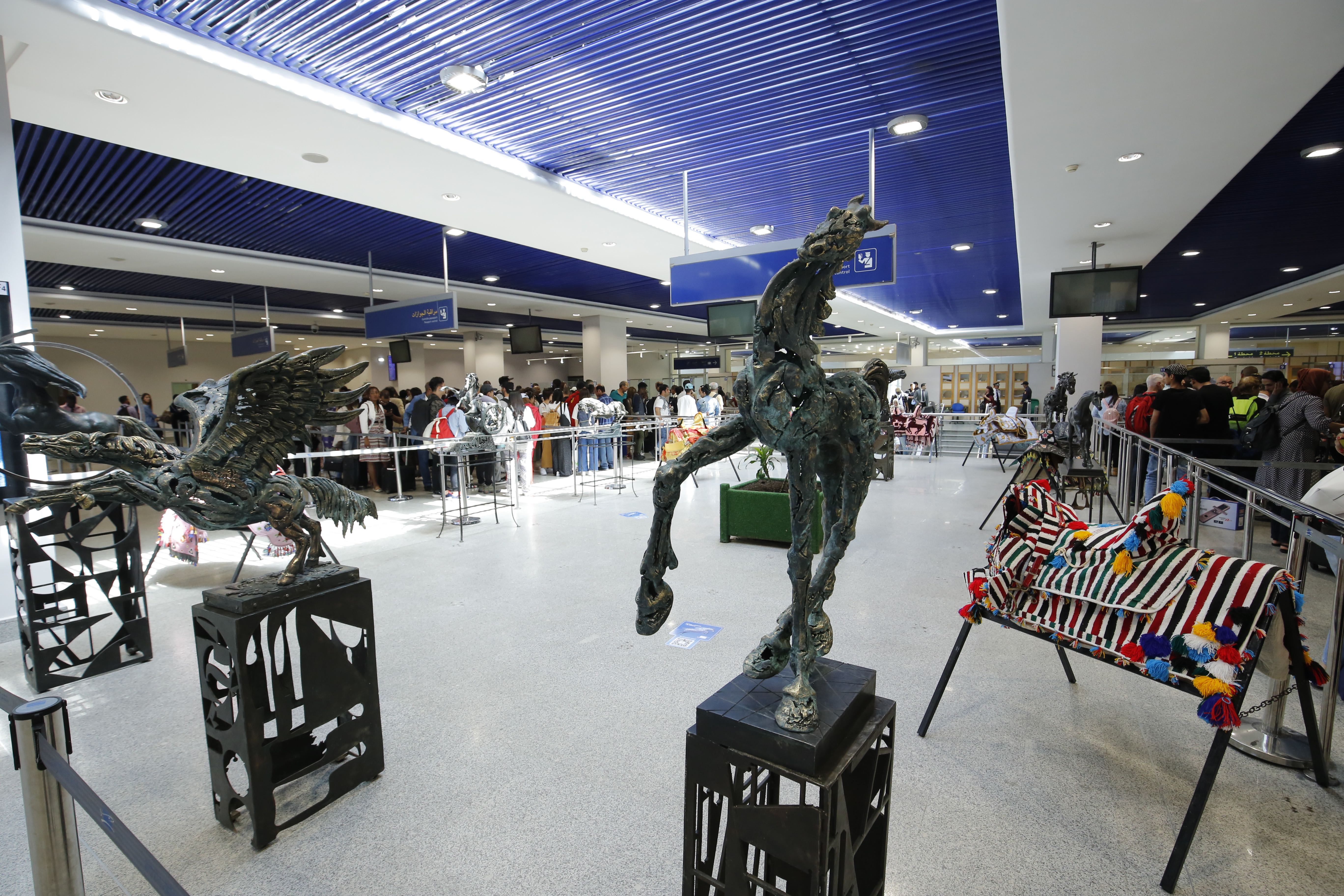 Le Cheval mis à l’honneur dans les aéroports   de Casablanca- Mohammed V et de Rabat-Salé