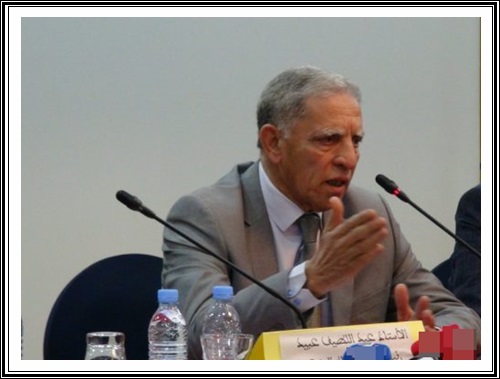 الأستاذ عبد اللطيف عبيد الرئيس الأول بالجديدة و رئيس رابطة قضاة المغرب في تصريح صحفي بالندوة الصحفية للائتلاف المهني للقضاء