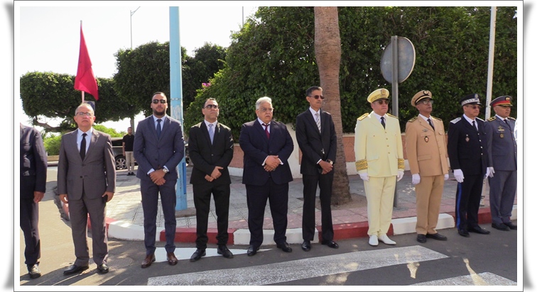 عامل الجديدة يترأس حفل تحية العلم بساحة العمالة