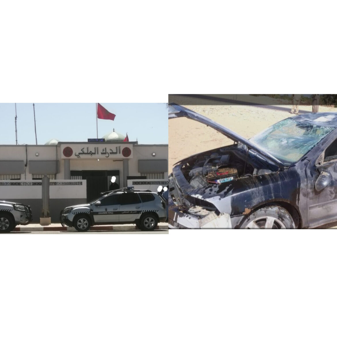 تدخلات درك بوشان تجنب حوادث سير خطيرة وتحذر الشركة المكلفة بإنجاز مقطع طرقي في اتجاه سيدي بنور